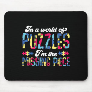 Süßes Autismus-Bewusstseins-Geschenk Groovy Puzzle Mousepad
