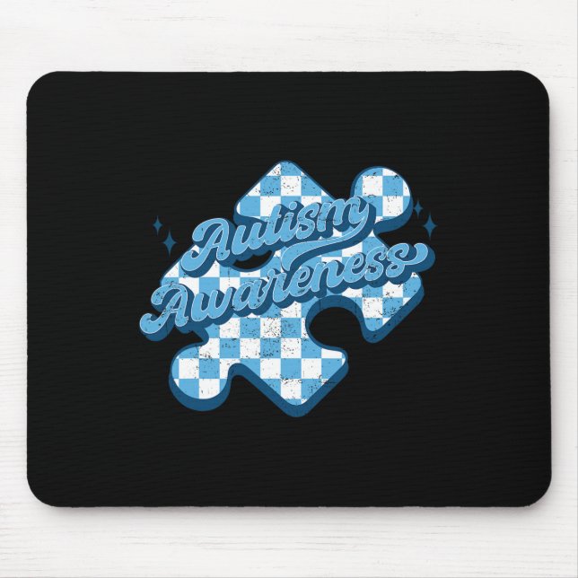 Süßes Autismusrätsel Autism Mom Dad Mädchen B Mousepad (Vorne)