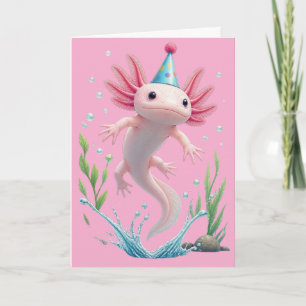 Süßes Axolotl-Geburtstags-Pun Lustiges Geschenk  Karte