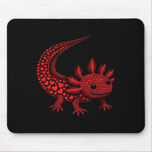 Süßes Axolotl-Herz Kinder Männer Frauen Valentinst Mousepad