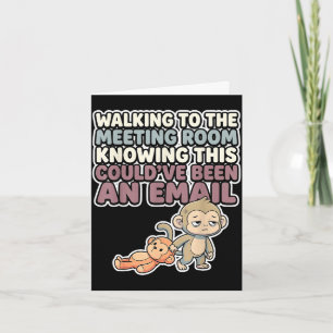 Süßes Baby-Affen-Meme kawaii japanischer Makak Karte