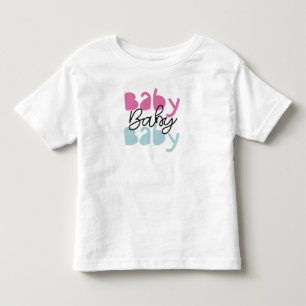 Süßes "Baby Baby Baby"-Grafik-T-Shirt für Kleinkin Kleinkind T-shirt