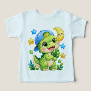 Süßes Baby-Dinosaurier Glänzendes Toddler T-Shirt
