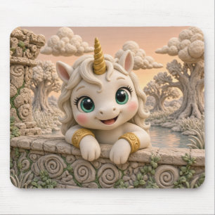 Süßes Baby-Einhorn, Mythisch Mousepad