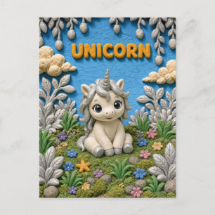 Süßes Baby-Einhorn, Mythisch Postkarte