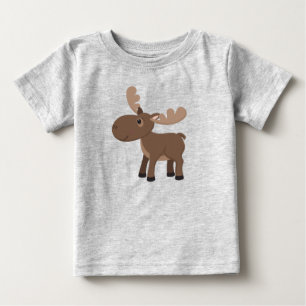 Süßes Baby-Elch-Tier Baby T-shirt