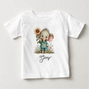 Süßes Baby-Elefant Baby T-shirt