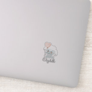 Süßes Baby-Elefant, Ballon Aufkleber