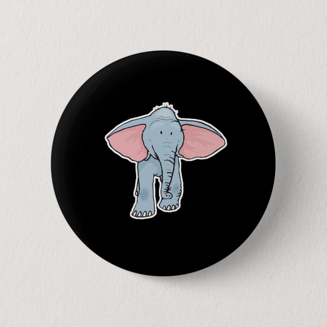 süßes Baby-Elefant Button (Vorderseite)