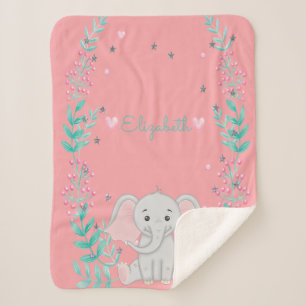 Süßes Baby-Elefant Sherpadecke