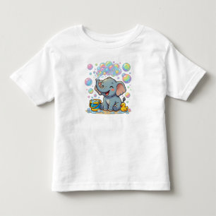 Süßes Baby-Elefant sprüht funkelnde Seifenblasen Kleinkind T-shirt