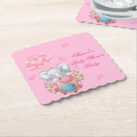 Süßes Baby-Elefant und Ballon | Babyparty