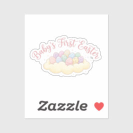 Süßes Baby Erstes Ostern-Milestone-Pastell-Eier Aufkleber