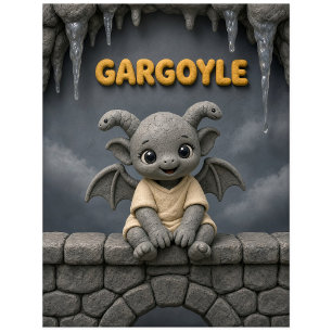 Süßes Baby-Gargoyle, Mythisch Postkarte