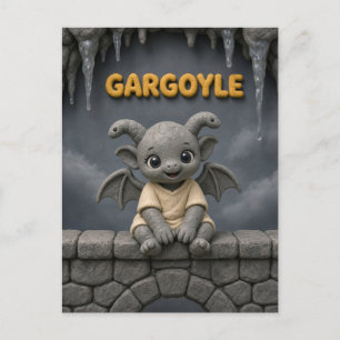 Süßes Baby-Gargoyle, Mythisch Postkarte