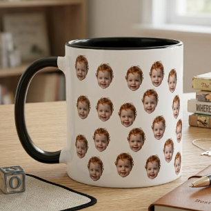 Süßes Baby-Gesicht-Foto-Muster-Design Tasse
