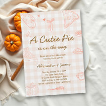 Süßes Baby Gingham Coed Herbstbacken Baby Shower