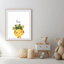 Süßes Baby-Giraffen-Kinderzimmer-Poster