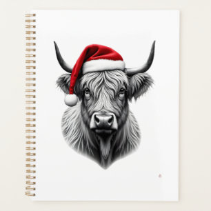 Süßes Baby Highland Kuh Weihnachten Santa Geschenk Planer