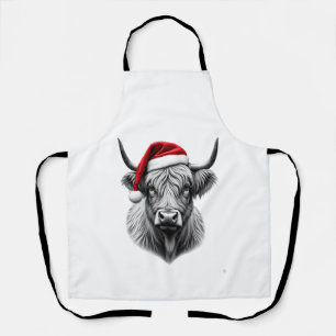 Süßes Baby Highland Kuh Weihnachten Santa Geschenk Schürze