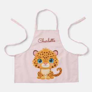 Süßes Baby-Leopard-Safari-Tier für Kinder Schürze