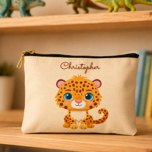 Süßes Baby-Leopard-Safari-Tier für Kinder Zubehörtasche