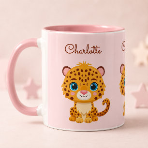 Süßes Baby-Leopard-Safari-Tier Kinder Tasse