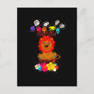 Süßes Baby-Löwe-Kunst-Design-Motiv Postkarte