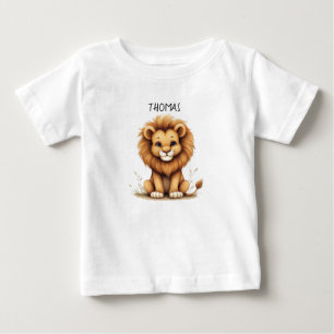 Süßes Baby Löwe "Thomas" Personalisiertes T-Shirt