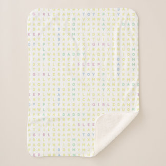 Süßes Baby-Mädchen Alphabet ABCs Traditionelle Far Sherpadecke