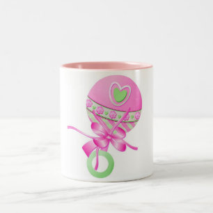 Süßes Baby-Mädchen-Geschenktasse Zweifarbige Tasse