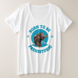 Süßes Baby-Mammut prähistorische Kinder Dino Große Größe T-Shirt