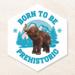Süßes Baby-Mammut Prähistorischer Kindergeburtstag Untersetzer