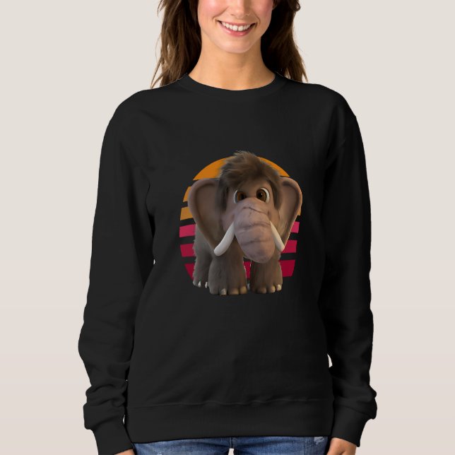 Süßes Baby-Mammut Sweatshirt (Vorderseite)