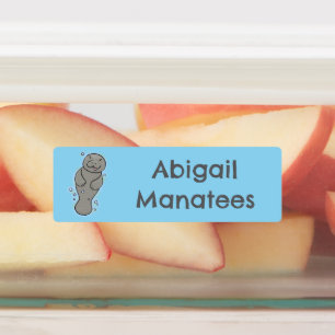 Süßes Baby-Manati mit personalisierten Blasen Etiketten