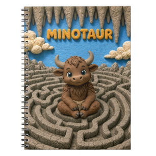 Süßes Baby-Minotaurus, Mythisch Notizblock