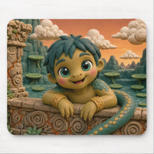 Süßes Baby Naga, Mythisch Mousepad