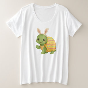 Süßes Baby-Oster-/Frühlingsschildkröte Große Größe T-Shirt