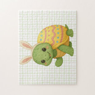 Süßes Baby-Oster-/Frühlingsschildkröte Puzzle