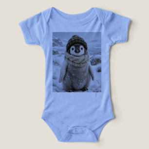 Süßes Baby-Pinguin im Winter-Schal