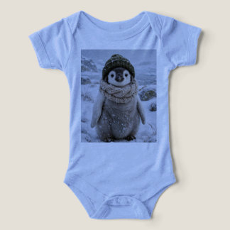 Süßes Baby-Pinguin im Winter-Schal