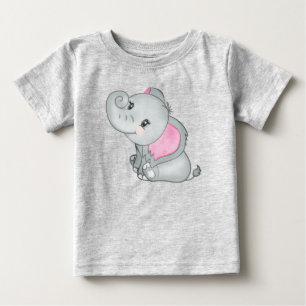 Süßes Baby Rosa Ohr Baby Elefant T-shirt