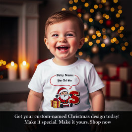 Süßes Baby-Santa individuell anpassbares Kinder-T-