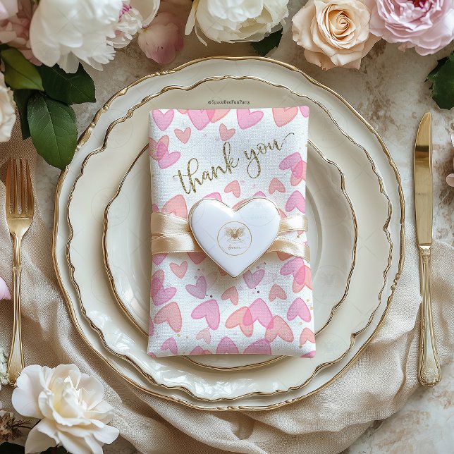 Süßes Baby Shower Valentinstag  Serviette (Sweetheart Valentine,baby shower,party birthday,baby shower invitation,baby shower napkins,thank you)