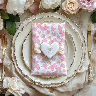 Süßes Baby Shower Valentinstag Serviette