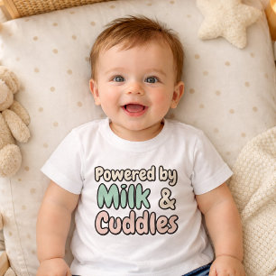 Süßes Baby-T-Shirt Milk & Cuddles Shirt