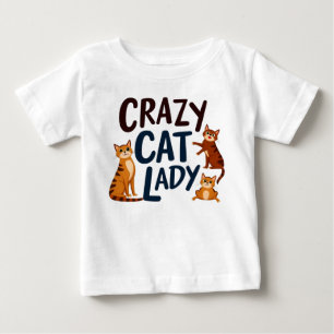 Süßes Baby-T-Shirt – Verrückte Katzenlady mit frec Baby T-shirt