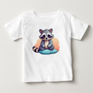Süßes Baby-Waschbär – Ansprechende Cartoon-T-Shirt Baby T-shirt