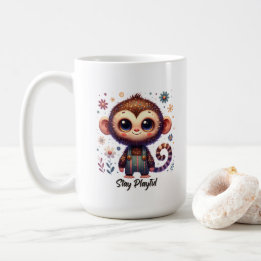Süßes Babyäffchen Kaffeetasse