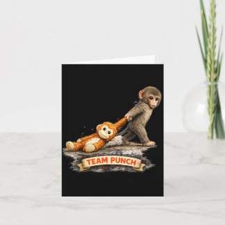 Süßes Babyäffchen schlägt Zoo Japan Design Süßes B Karte